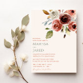 セージグリーンテラコッタ結婚ズフローラ 招待状