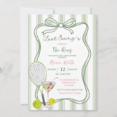 セージグリーンテ予測できなニスブライダルシャワー 招待状 (正面)