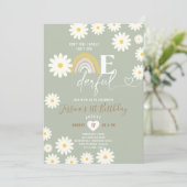 セージグリーンデイジーは彼女オンダーフル誕生日 招待状 (スタンド正面)