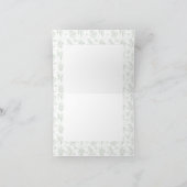 セージグリーントイレフラワーベア Vintage ブライダルシャワー サンキューカード (内部)