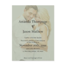 セージグリーントランスルーセントオーバーレイ結婚式招待状