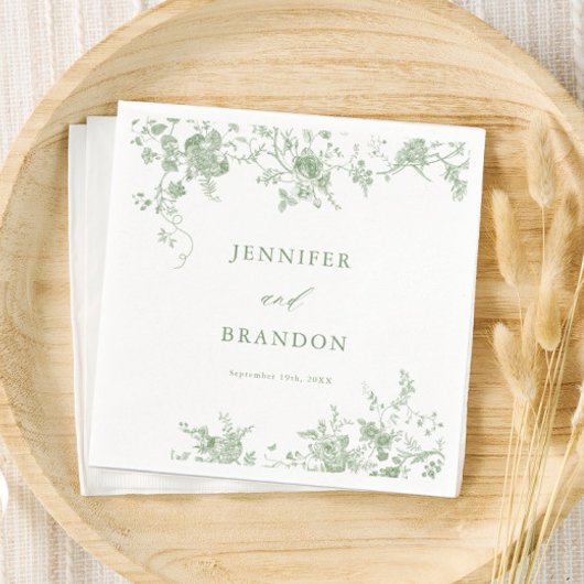 セージグリーントワクラシックイル結婚ズナプキンス スタンダードカクテルナプキン