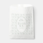 セージグリーントワールフローラヴィンテージブライダルシャワー フェイバーバッグ (正面)