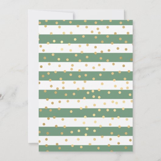 セージグリーンドレスウェスタンプリンセススウィート16 招待状 (裏面)