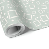 セージグリーンニュートラルエレガント抽象芸術ミニマリスト ラッピングペーパー (ロールコーナー)