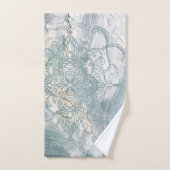 セージグリーンネーム抽象芸術ヘナ バスタオルセット (ハンドタオル)