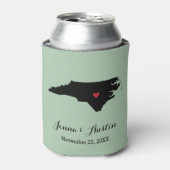 セージグリーンノースカロライナ結婚式の引き出物クーラーボックス 缶クーラー (缶正面)