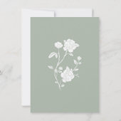 セージグリーンバラリハーサルディナー招待状 招待状 (裏面)