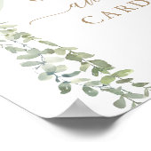 セージグリーンバルーン赤ちゃんシャワーカードとギフト ポスター (角)