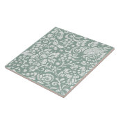 セージグリーンバードバタフライカタツムリフローラ タイル (側面)