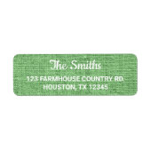 セージグリーンバーラップモダン素朴 ラベル (正面)
