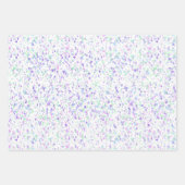 セージグリーンパステルパープル&ピンクお誕生日ケーキ ラッピングペーパーシート (正面3)