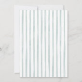 セージグリーンパリジャンカフェバウンジュールベビーベイビーシャワー 招待状 (裏面)