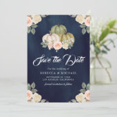 セージグリーンパンプキンピーチフローラネイビー結婚ズ セーブザデート (スタンド正面)