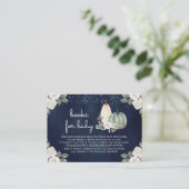 セージグリーンパンプキンフローラ秋ネイビーブックリクエスト エンクロージャーカード (スタンド正面)