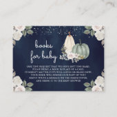 セージグリーンパンプキンフローラ秋ネイビーブックリクエスト エンクロージャーカード (正面)