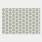 セージグリーンパーソナライズされた卒業 ラッピングペーパーシート (正面3)
