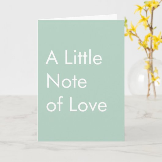 セージグリーンパーソナライズされた引用文ミニマモダンリスト カード (黄色い花)