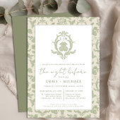 セージグリーンパーフェクトナシナイトウィディナー招待状 招待状