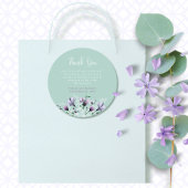セージグリーンパープルウォーターフローラ結婚ズ ラウンドシール