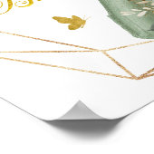 セージグリーンパープルキンセアニラゲストブック ポスター (角)