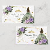 セージグリーンパープルキンセアニラ プレイスカード (正面/裏面)