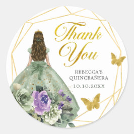 セージグリーンパープルキンセニェラありがとう ラウンドシール