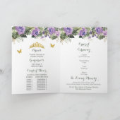 セージグリーンパープルキンセニェラプログラムテンプレート 招待状 (内部)