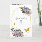 セージグリーンパープルキンセニェラプログラムテンプレート 招待状 (裏面)