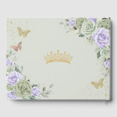 セージグリーンパープルフローラ蝶キンセアニラ ゲストブック (裏面)