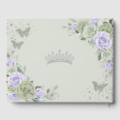 セージグリーンパープルフローラ蝶キンセアニラ ゲストブック (裏面)