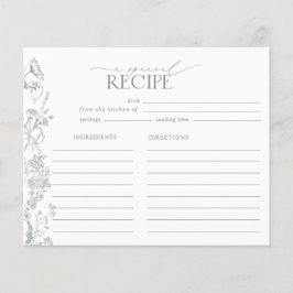 セージグリーンビクトリアンブライダルシャワーレシピ