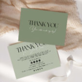 セージグリーンビジネスサンキューカード サンキューカード