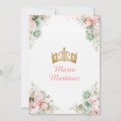 セージグリーンピンクピーチプリンセスフローラキンセアニラ 招待状 (裏面)