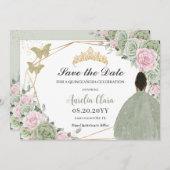 セージグリーンピンクフローラキンセアニェラブラウンプリンセス セーブザデート (正面/裏面)