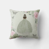 セージグリーンピンクフローラシルバーキンセアニェラキープサケ クッション (裏面)