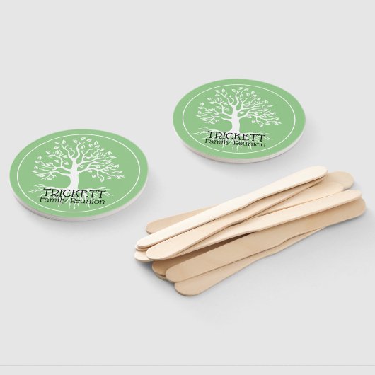 セージグリーンファミリー懇親会ファミリーツリー ハンドファン (組立なし)