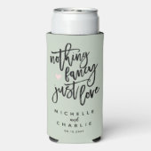 セージグリーンファンシーNothing Just Love スリム缶クーラー (Seltzer裏面)