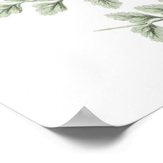 セージグリーンファーンプラントアートプリントno. 6ホームデコール ポスター (角)