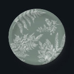 セージグリーンファーンリーフボ結婚タニカル紙プレート ペーパープレート<br><div class="desc">ファーンボタニカルブライダルシャワー紙プレート</div>