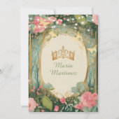 セージグリーンフォレストプリンセススペインのフローラ15アニョス 招待状 (裏面)