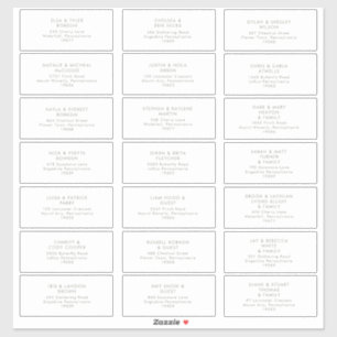 セージグリーンフォントゲストアドレス シール