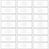 セージグリーンフォントゲストアドレス シール (正面)