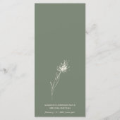 セージグリーンフラワーボヘミアンダンデリオン メニュー (裏面)