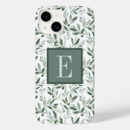 セージグリーンフレンチカントリーオリーブモノグラム Case-Mate iPhone 14ケース