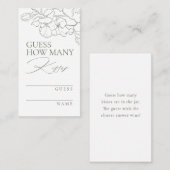 セージグリーンフローラはゲームの数を推測するキス エンクロージャーカード (正面/裏面)