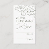 セージグリーンフローラはゲームの数を推測するキス エンクロージャーカード (正面)