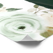 セージグリーンフローラアナンド結婚カラジのウェルカムサイン ポスター (角)