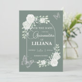 セージグリーンフローラアーチアンドバタフライクインセアニラ セーブザデート (スタンド正面)