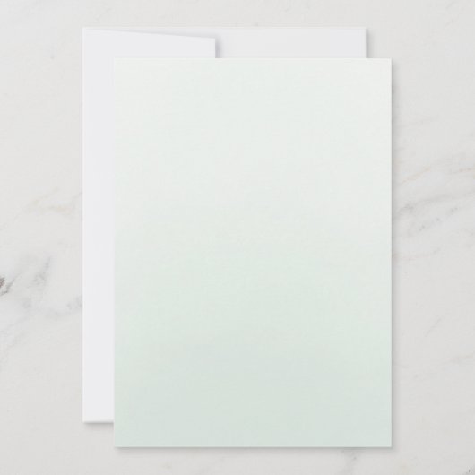 セージグリーンフローラウォーター色バラキンセアニェラ 招待状 (裏面)